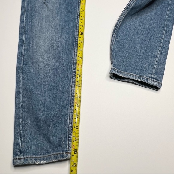 Zara Womens The Slim Boyfriend Distressed Jeans Womens 4 In Valley Blue Mid Rise - Picture 11 of 11